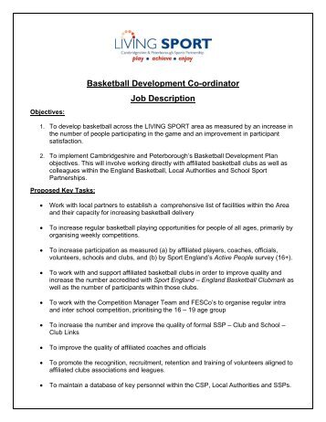 Download the Job Description - England Basketball