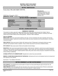 material safety data sheet peel away smart strip pro - Aramsco