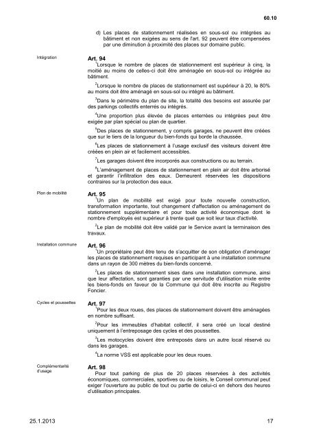 REGLEMENT D'AMENAGEMENT COMMUNAL (RAC) - Ville de La ...