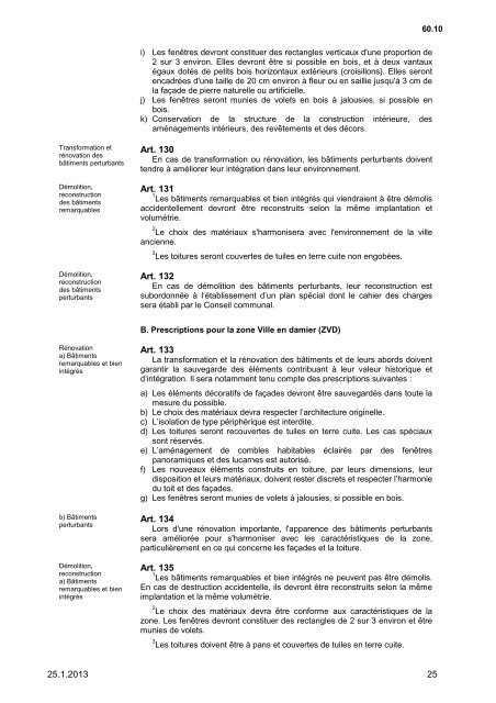 REGLEMENT D'AMENAGEMENT COMMUNAL (RAC) - Ville de La ...