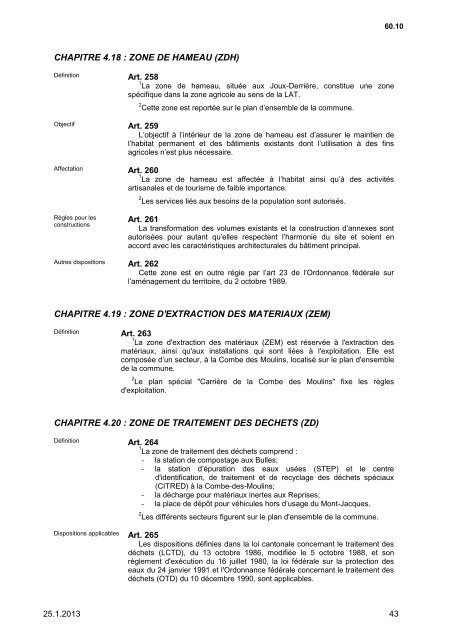 REGLEMENT D'AMENAGEMENT COMMUNAL (RAC) - Ville de La ...