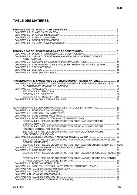 REGLEMENT D'AMENAGEMENT COMMUNAL (RAC) - Ville de La ...