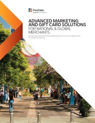 ADVANCED MARKETING AND GIFT CARD SOLUTIONS - First Data