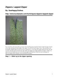 Zippers: Lapped Zipper - BurdaStyle.com