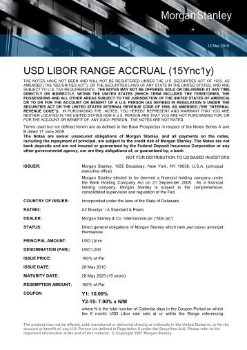USD LIBOR RANGE ACCRUAL (15Ync1y) - Morgan Stanley IQ