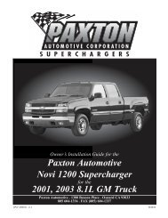 GM 8.1 HD Truck/SUV - Paxton Superchargers