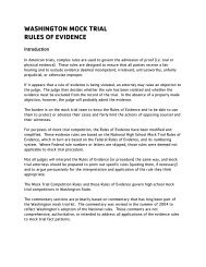 washington mock trial rules of evidence - YMCA of Greater Seattle