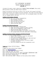 2013 Grade 11 Summer Reading Assignments.pdf - St. Catharine ...