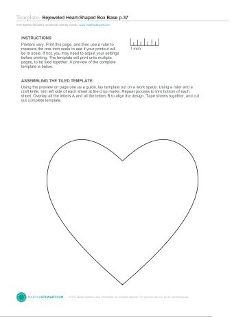 Template: Bejeweled Heart-Shaped Box Base p.37 - Martha Stewart