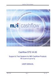 CashFlow Programming Module CPM Installation & User Guide - MEI