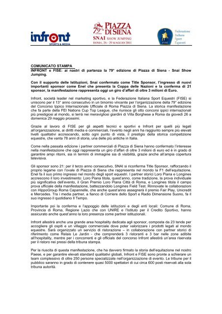 Piazza di Siena 2011 -cartella stampa - Unire