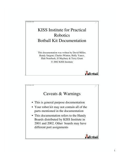 Handyboard and Kit Manual (A.K.A. - Botball Programming Guide)