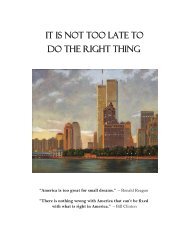 it is not too late to do the right thing - The Twin Towers Alliance