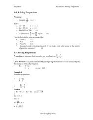 6-3 Solving Proportions notes