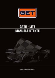 GATE - LITE MANUALE UTENTE - GET by Athena