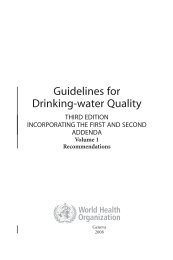 Guidelines for Drinking-water Quality - BVSDE