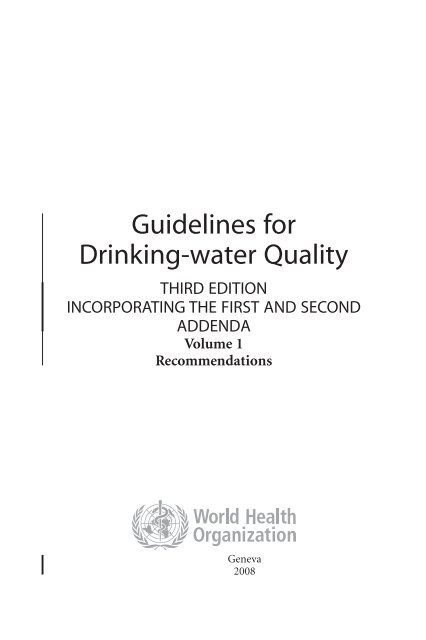 thesis on drinking water quality