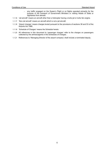 Conditions of Use document for Stansted Airport 2009/10 - London ...