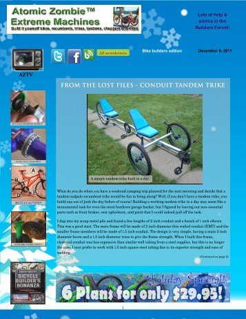 from the lost files - conduit tandem trike - AtomicZombie - DIY Plans ...