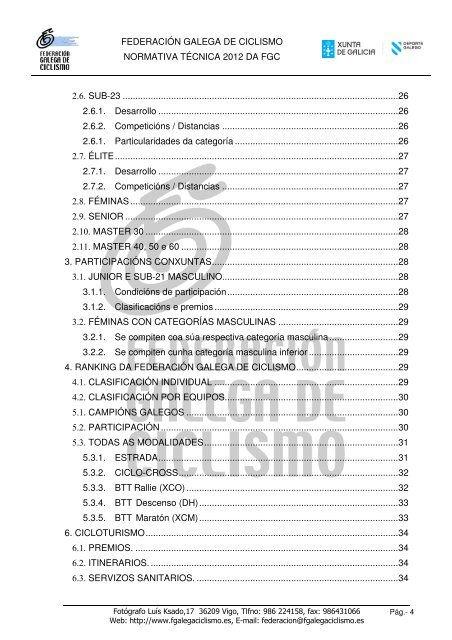 Normativa - FederaciÃ³n Galega de Ciclismo