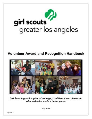 Volunteer Award and Recognition Handbook - Girl Scouts of Greater ...