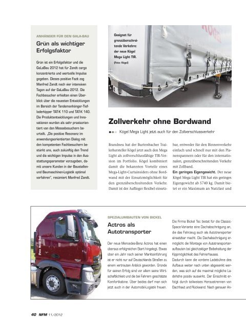 ePaper - NFM Verlag Nutzfahrzeuge Management