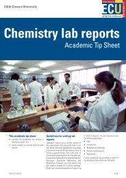 Chemistry lab reports - Edith Cowan University