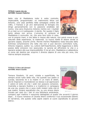 novità librarie adulti narrativa dicembre 2010 - Comune di Torreglia