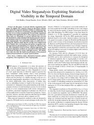 Digital Video Steganalysis Exploiting Statistical Visibility ... - CiteSeerX