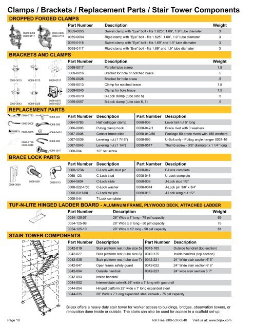 Sectional and Utility Scaffold Catalog - Bil-Jax