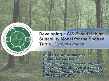 Developing a GIS Based Habitat Suitability Model for the Spotted ...