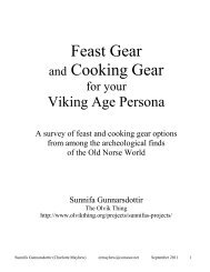 Feast Gear and Cooking Gear - Olvik Thing