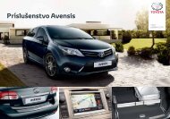 Katalog príslušenstva Avensis - Toyota