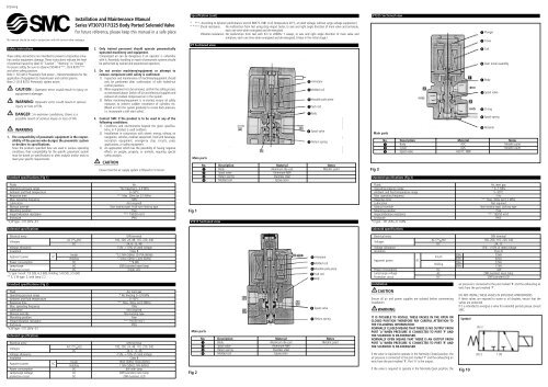 Installation and Maintenance Manual Series VT307/317/325 ... - SMC