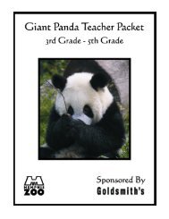 Giant Panda Teacher Packet - Memphis Zoo