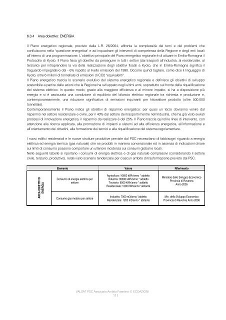 Valutazione PSC Associato_Cap. 1-7 - Comune di Faenza