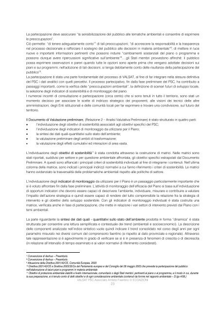 Valutazione PSC Associato_Cap. 1-7 - Comune di Faenza