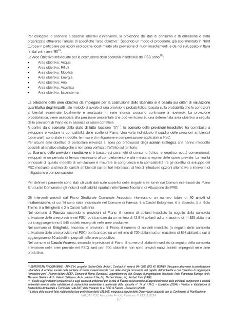 Valutazione PSC Associato_Cap. 1-7 - Comune di Faenza