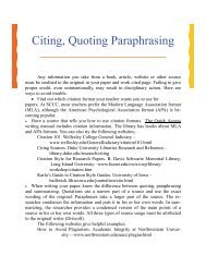 Citing, Quoting Paraphrasing