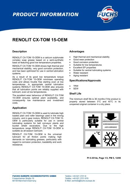 RENOLIT CX-TOM 15-OEM - Lahega