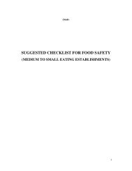 Suggested Checklist for Food Safety (Pdf to Print or Save)