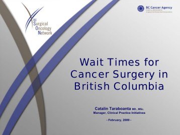 Wait Times for Cancer Surgery in British Columbia - BC Cancer ...