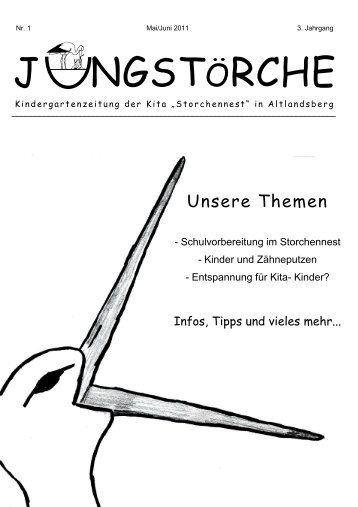 JungstÃ¶rche Mai 2011 - der Kita Storchennest in Altlandsberg