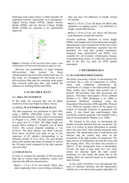 [lirmm-00293132, v1] Processing Full-Waveform Lidar Data to ...