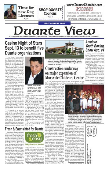 A bi-monthly community publication of the Duarte - Chamber ...