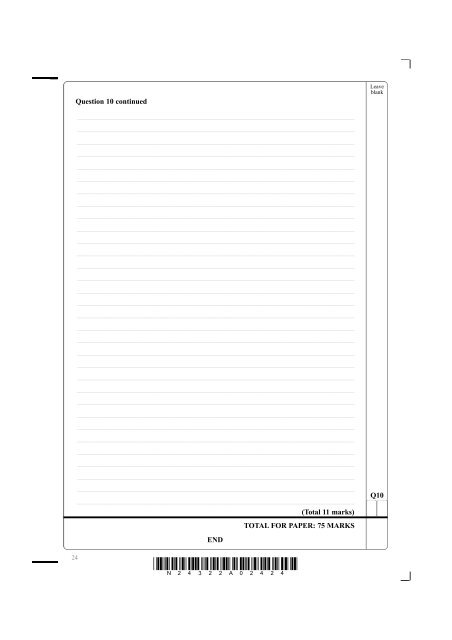 6664/01 Edexcel GCE Core Mathematics C2 Advanced Subsidiary