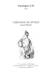 LIBRAIRIE DE SÃVRES - Livre Rare Book