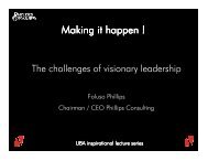 Making It Happen : Challenges of Visionary Leadership