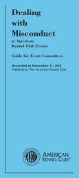 Dealing with Misconduct - American Kennel Club