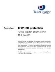 Datasheet - TSMC 28nm HPM 0.9V I/O protection Full local ... - Sofics